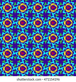 Cheerful bright colorful pattern. Bright circular ornament for a background.