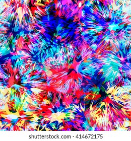 Cheerful bright colors. Festive. Fun. Splash. Abstract seamless vector background