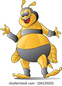 cheerful bumble bee