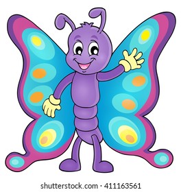 Cheerful butterfly theme image 1 - eps10 vector illustration.