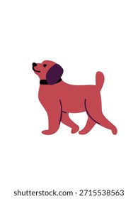 canino alegre fazendo um vetor de passeio