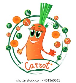 Cheerful carrot and its vitamins