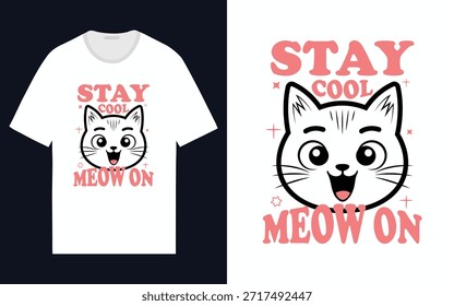 Un alegre gato de dibujos animados con una expresión feliz, con un diseño juguetón que dice 'Mierda fresca'. Perfecto para los niños o los amantes de los gatos, esta linda y divertida camiseta gráfica trae alegría y un estilo kawaii a cualquier diseño de ropa.