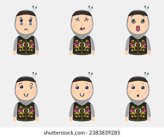 Cheerful Cartoon Character on a White Background 