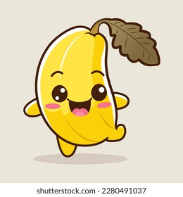 cheerful cartoon chibi kawaii banana