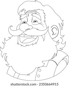 A cheerful cartoon illustration of an elderly lumberjack