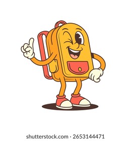 Cheerful cartoon mascot winking and showing thumbs-up gesture. Great for logos, fun branding, school-related projects, or educational materials. Vector illustration