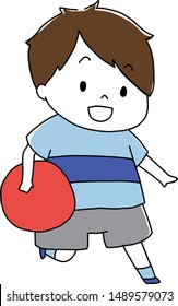 Cheerful children playing with a ball