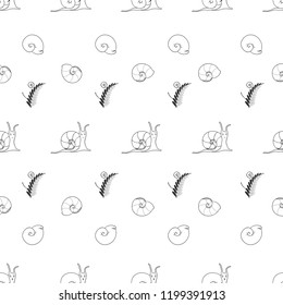 Cheerful children's pattern Attractive handmade snails The idea of packaging, textiles, tiles, wallpaper