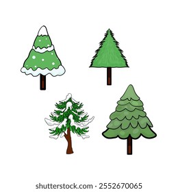 Cheerful Christmas Santa element happy characters set