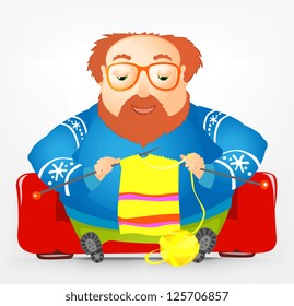 Cheerful Chubby Man