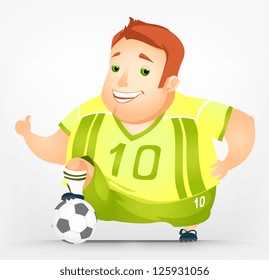 Cheerful Chubby Man