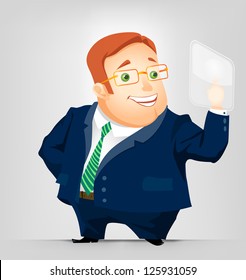 Cheerful Chubby Man