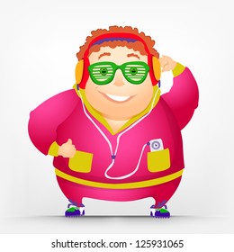 Cheerful Chubby Man