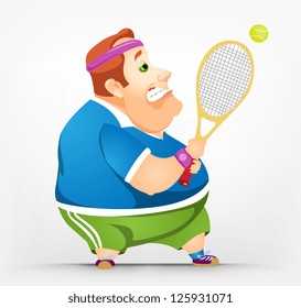 Cheerful Chubby Man