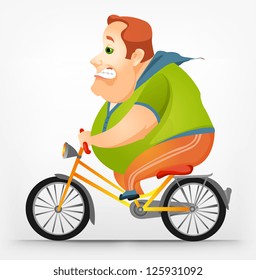 fat person on bike