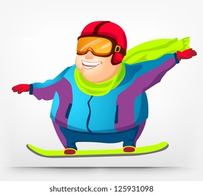 Cheerful Chubby Man