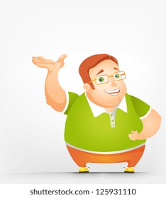 Cheerful Chubby Man