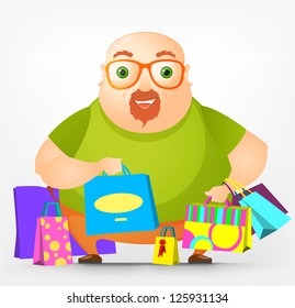 Cheerful Chubby Man