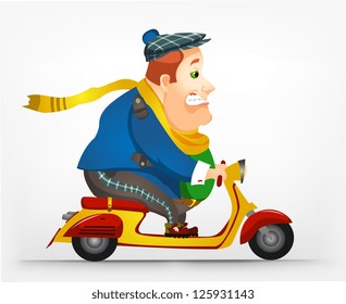 Un alegre hombre chubero