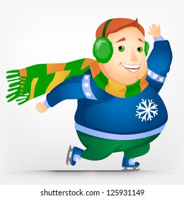 Cheerful Chubby Man
