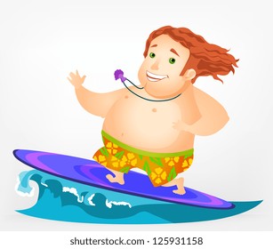 Cheerful Chubby Man