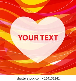 Cheerful color heart. Vector image Illustration. 
