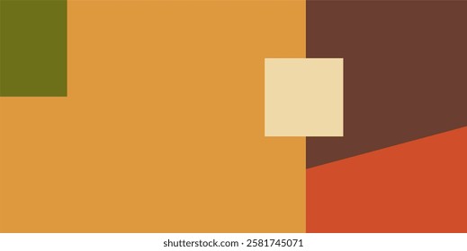 Cheerful colored geometric background with an arrangement of simple geometric shapes