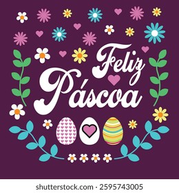 Cheerful and colorful Easter card