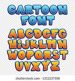 Cheerful, colorful font. Vector set of letters in a children's style. Polygonal alphabet. Design elements.
