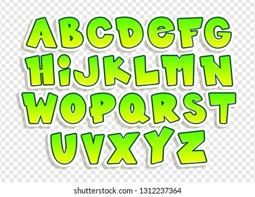 Cheerful, colorful font. Vector set of letters in a children's style. Polygonal alphabet. Design elements.

