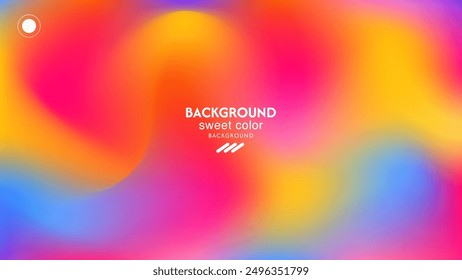 cheerful colorful gradient abstract wave background. Minimalist pastel colors