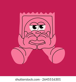 Cheerful Condom Mascot with Whimsical Design for Health Campaigns
