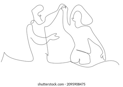 cheerful couple dancing concept drawing