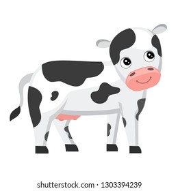 Cheerful cow vector illustration