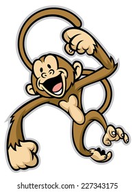 cheerful cute monkey