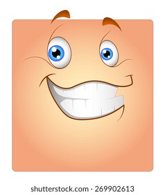 Cheerful Cute Smiley Face