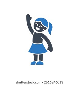Cheerful Dance Icon On White Background