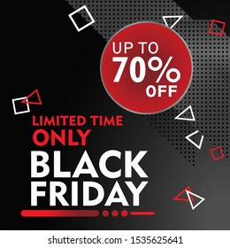 Cheerful design Black Friday template inscription with abstract background. Black Friday banner