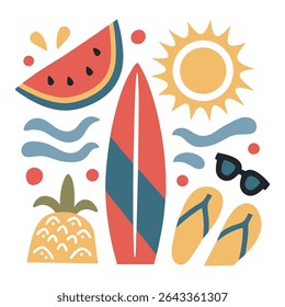 Cheerful design embodying a beach theme.