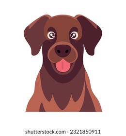 Cheerful dog of loyalty and friendship over white