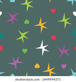 Cheerful doodle black lines shapes without seams. Abstract design, creative thinking, minimalist design. Simple children's wallpaper print with doodles