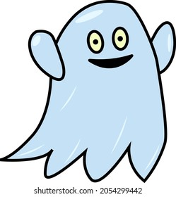
Cheerful and drunk ghost for a Halloween party.