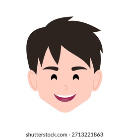 Cheerful Face Character Vector Illustration