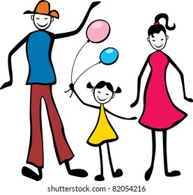 cheerful family