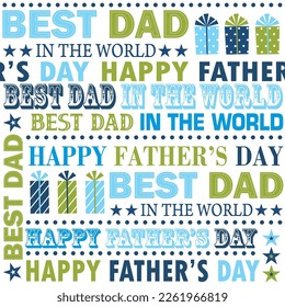 cheerful father's day seamless pattern design