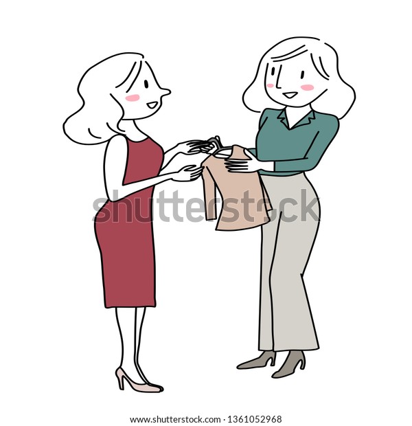 female salesperson cartoon