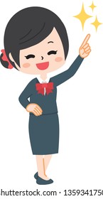 Cheerful flight attendant