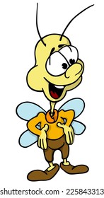 Cheerful Fly - Cartoon Character, Vector Illustration