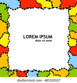 Cheerful frame with circles. Vector